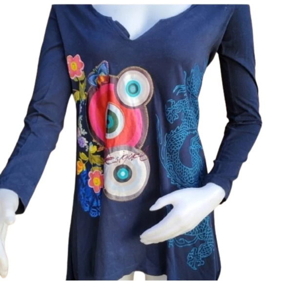 Desigual abstract tunic top‎ S/M - Picture 1 of 11